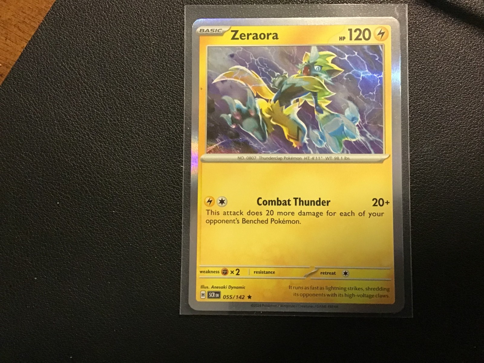 Pokemon TCG Zeraora 055/142 2024 Stellar Crown Holo Rare Card - NM