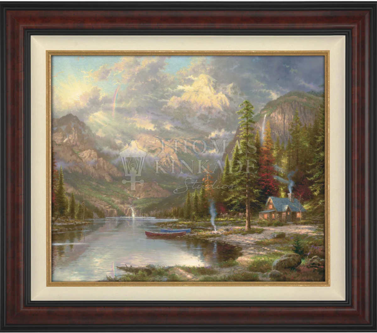 Thomas KINKADE Mountain Majesty LIMITED Edition Giclee CANVAS Art