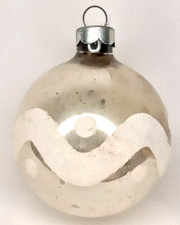 VTG 1950s George Franke Mica Stencil Glass Christmas Ornament Made In USA Cap