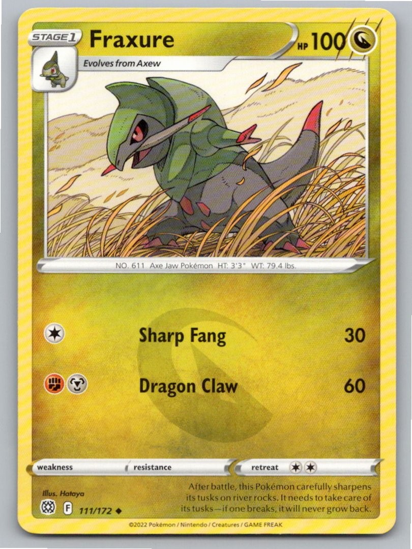 2022 POKEMON FRAXURE BRILLIANT STARS 111/172 UC NM A95570 FREE S&H