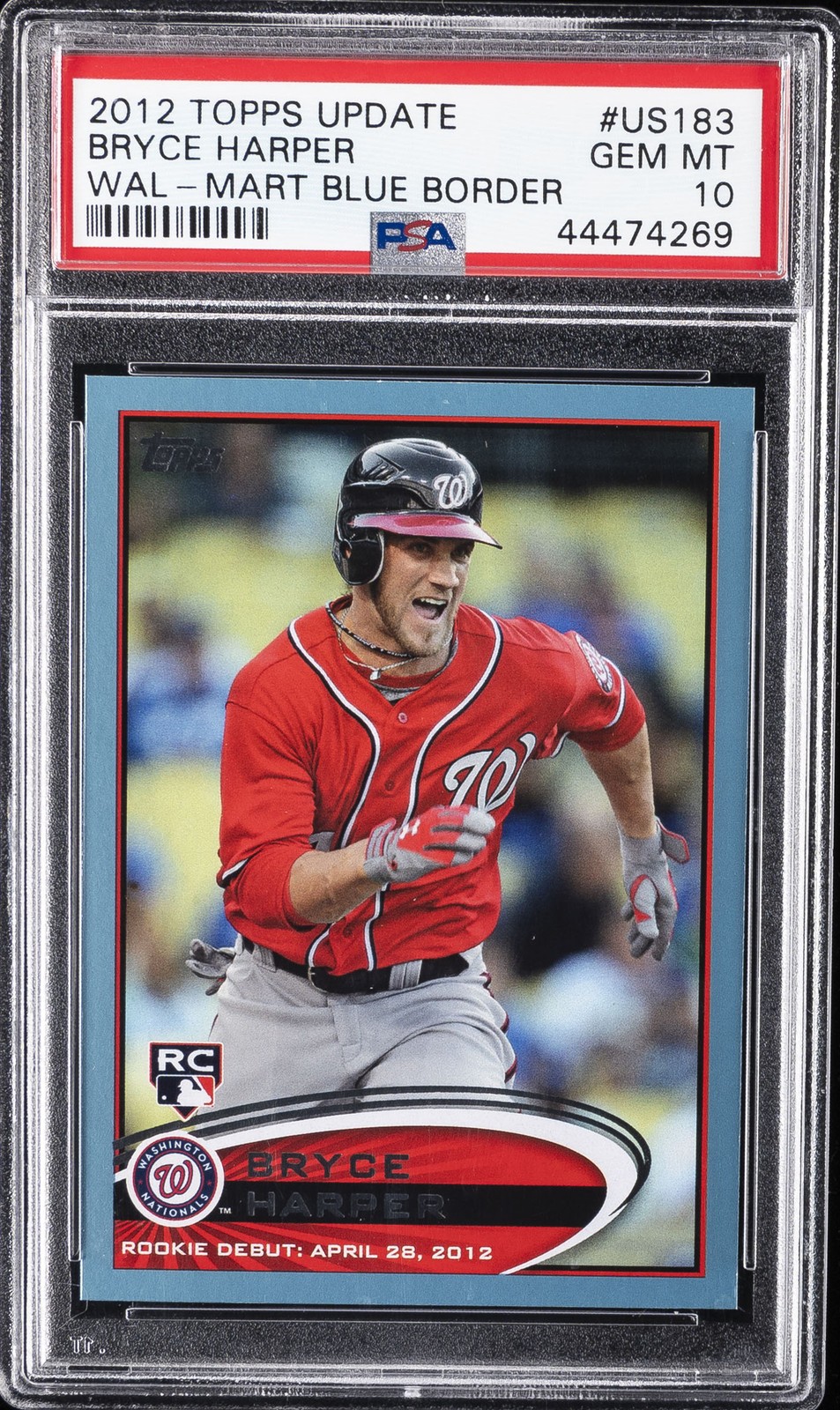 2012 TOPPS UPDATE WAL-MART BLUE BORDER #US183 BRYCE HARPER ROOKIE RC PSA 10