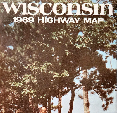 1969 Wisconsin Highway Road Map 2 Sided Vintage Milwaukee Travel Vacation E98B