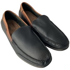 Chaps Maryland Black Brown Plain Dress Slip On Loafer Men’s Size 10.5 M