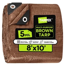 5 Mil Poly Tarp 8 ft. x 10 ft. Plastic Weather-Resistant Multi-Purpose Cover