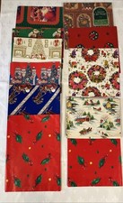 Vintage Mixed Lot Of  Christmas Wrapping Pape...