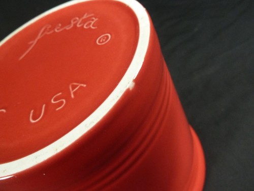 Fiesta Ware Medium Canister Crock w/ Lid Scarlet Red Excellent Condition - Picture 5 of 5
