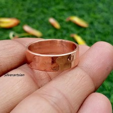 100 Natural Copper Band Ring, Pure Copper Ring for Men Women, Handmad All Size
