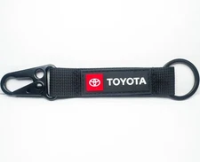 TOYOTA CAMRY Tacoma Tundra Logo PVC Rubber Patch Tactical EDC Keychain Key Tag