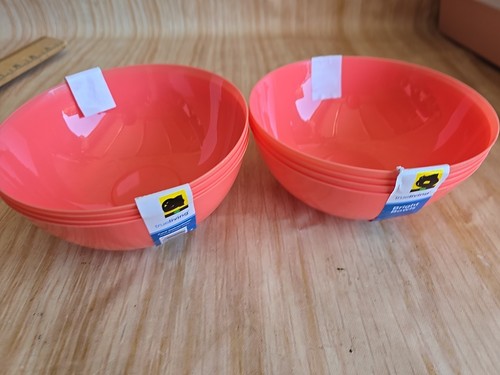 True Living Bowls - 2x 4-pack - 23fl oz Each Bowl - NEW 8 NEW BOWLS PEACH - Picture 1 of 8