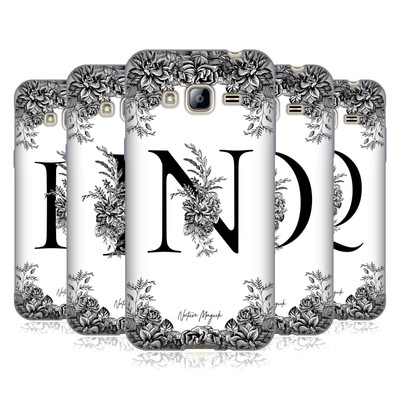 OFFICIAL NATURE MAGICK B & W FLORAL MONOGRAM 2 GEL CASE FOR SAMSUNG PHONES 3