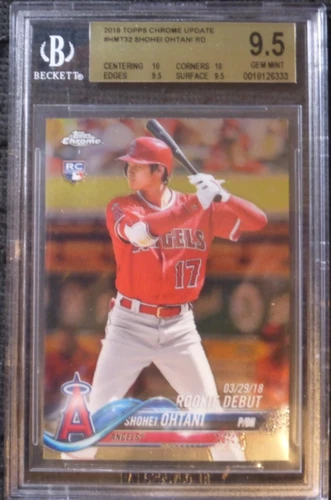 2018 TOPPS CHROME UPDATE SHOHEI OHTANI HMT32 RC DEBUT BGS 9.5 (EQUAL PSA 10)
