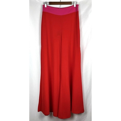 #ad Show Me Your Mumu Medium Campbell High Slit Pants Pink Red Flowy Beachy NWT $54.99