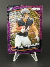Colston Loveland 2025 Prizm Rookie Purple Disco Prizm No Huddle SN /75 RC Bears
