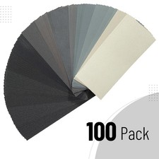 100 Sandpaper Sheets 120-5000 Grit Sand paper Assortment Wet Dry Wood Metal Car