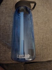 CamelBak Eddy 25 oz Blue Plastic Water Bottle Reusable Straw Lid w/ Straw