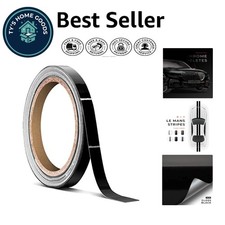 Flexible 1/4" Black Gloss Vinyl Tape Roll - 30ft of Quality Adhesive