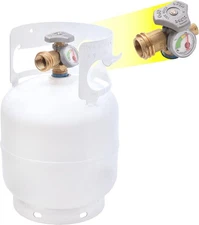5lb Steel Propane Tank Cylinder with Gauge and OPD Valves for Grills and BBQs