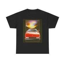 Ferrari 80s Poster Vintage Graphic T-Shirt, Unisex Cotton Shirt