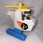 Vintage Fisher Price Little People Air Lift Helicopter 635 Pilot Cargo Carrier