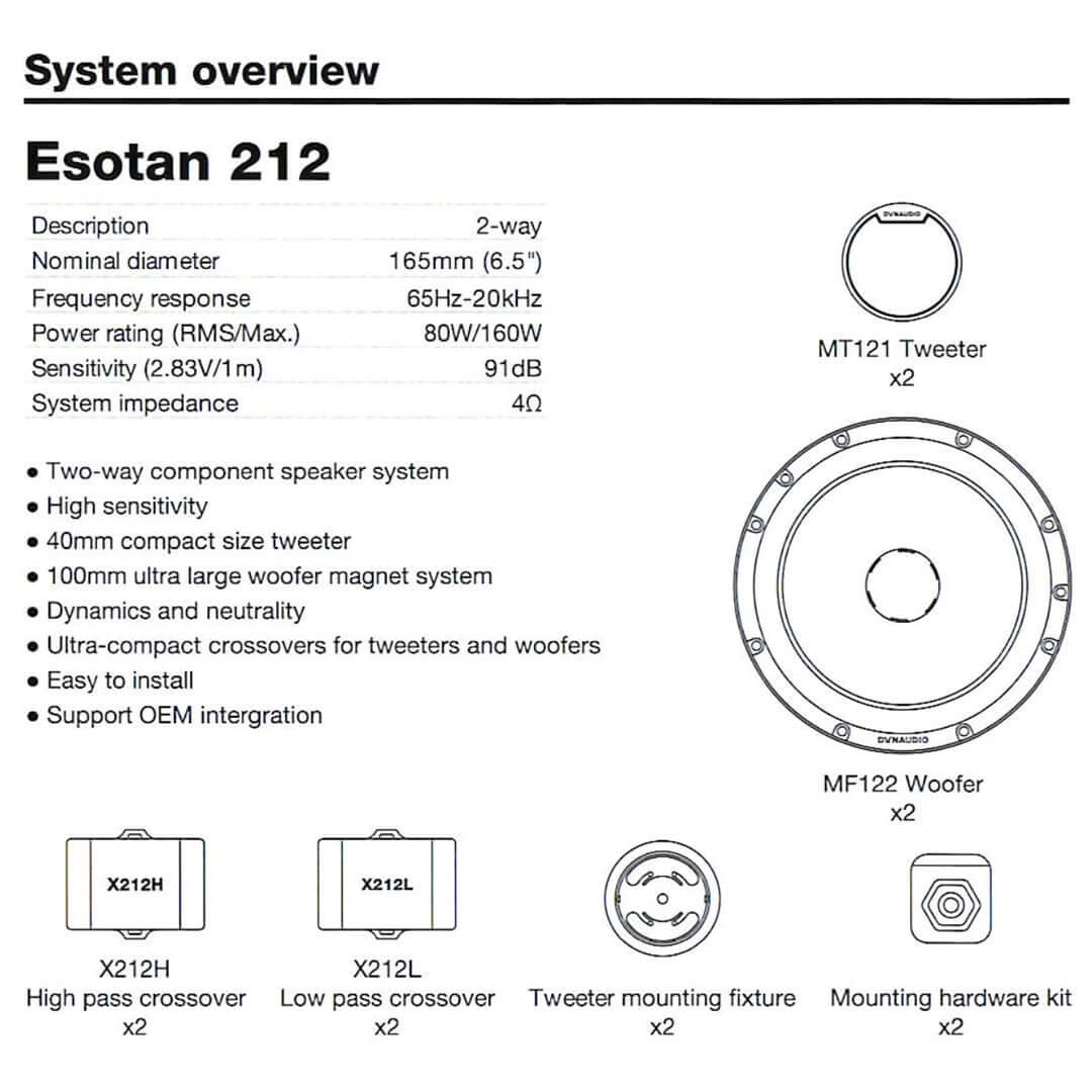 Dynaudio Esotan 212 2-Way Component System