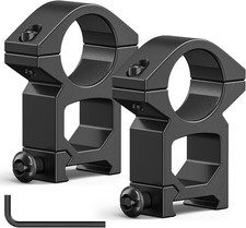 1 Inch Scope Rings - Scope Mount for Dovetail and Picatinny Rails - 2 Pieces
