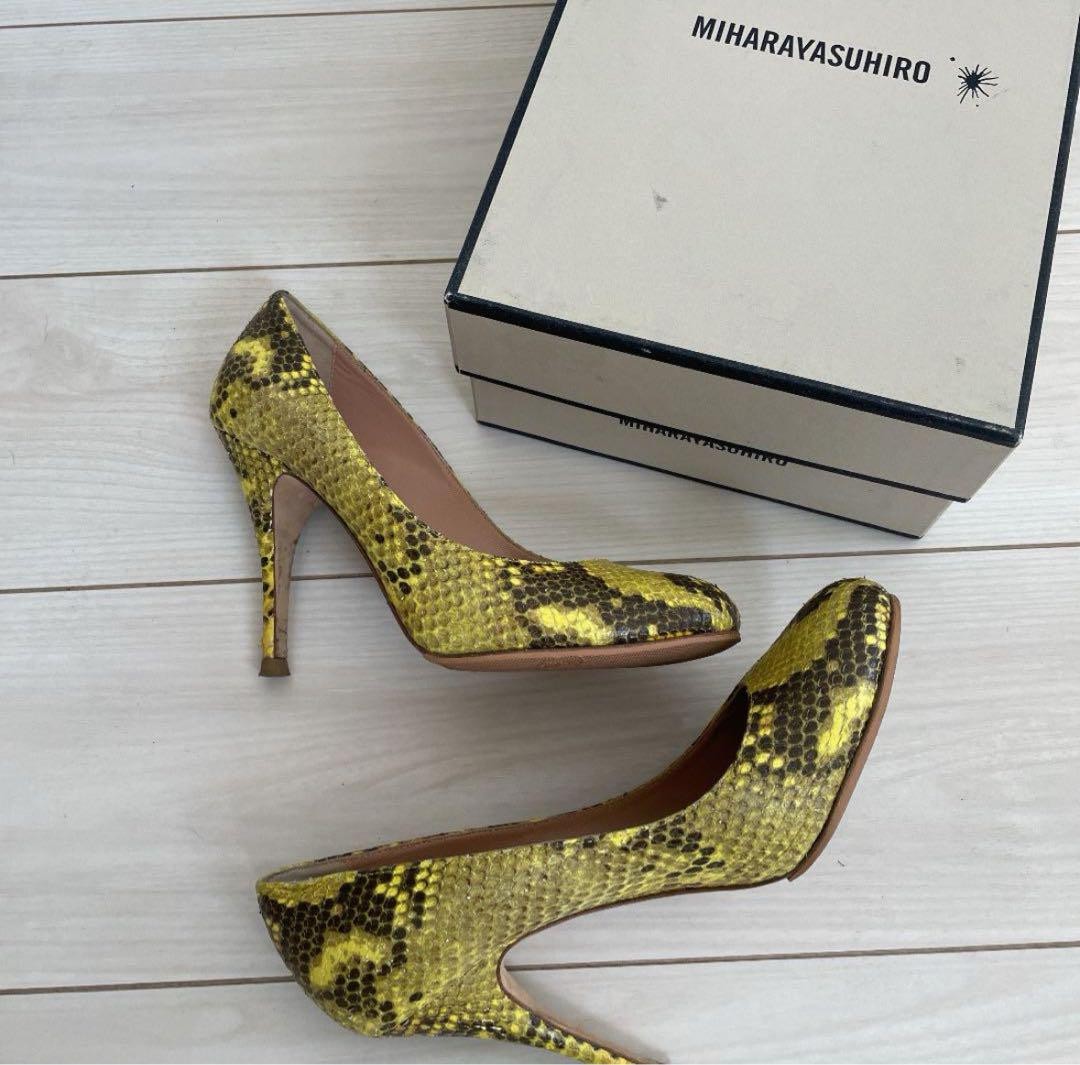 Yasuhiro Mihara Python Leather Pumps 37 Yellow - image 10