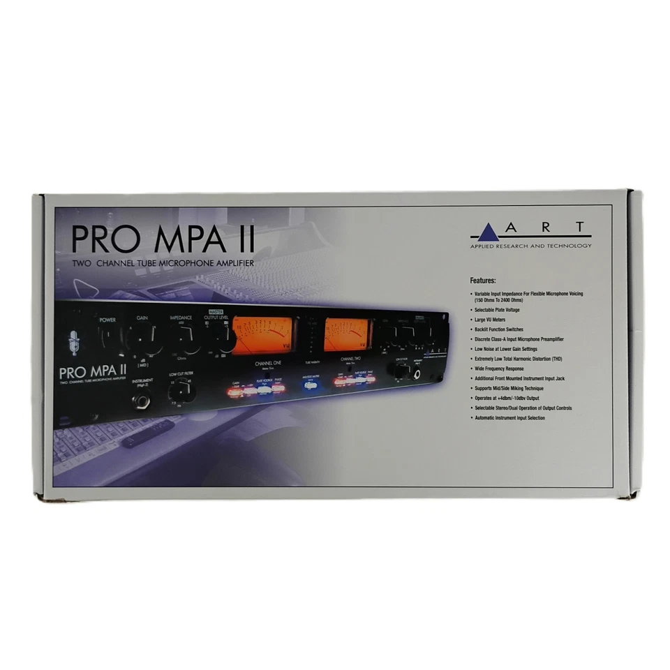 Preamplificador de micrófono de tubo de 2 canales Pro MPA II Foto 4 de 4