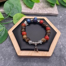 Handmade Ceramic Bead Beaded Stackable 6 Plus Stretch Bracelet New B612