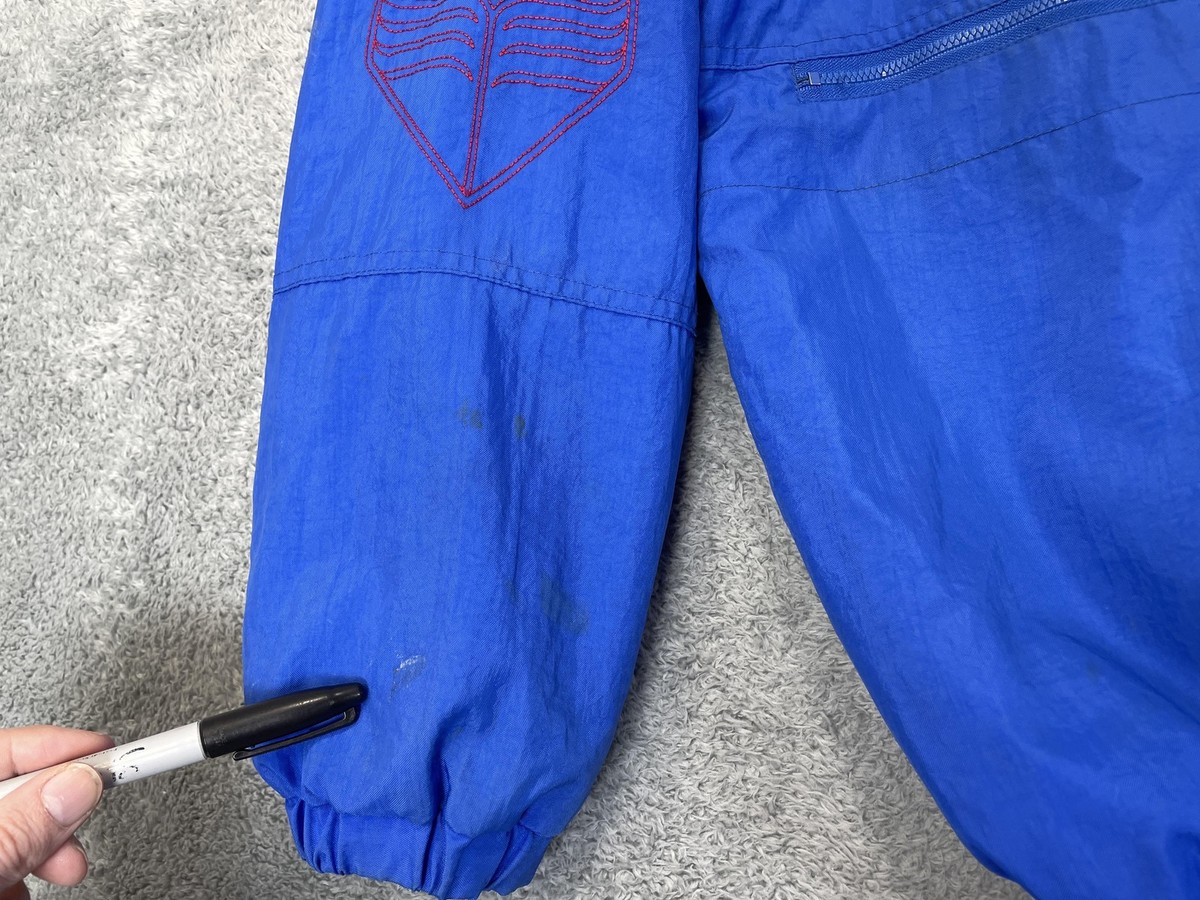 Vintage TYR Jacket Mens Large Blue Hooded Swim Warm Up Nylon 90s Windbreaker View 6