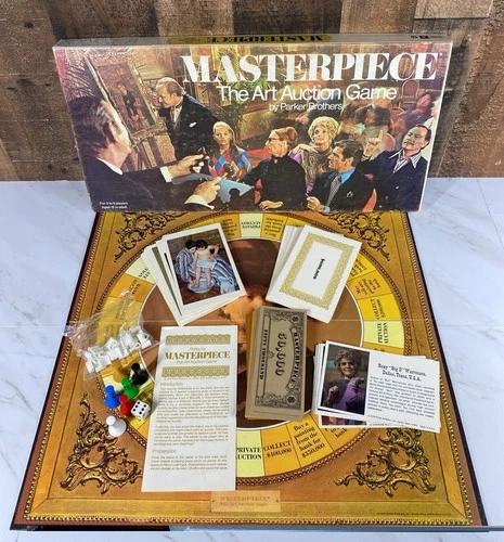 Vtg 1970 Masterpiece The Art Auction Board Game Parker Brothers - 100% Complete