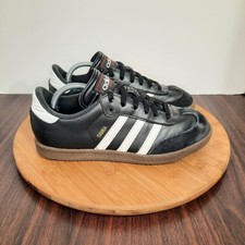 Adidas Samba Classic Mens/Youth 5 Shoes Core Black Gold Suede Soccer Sneakers