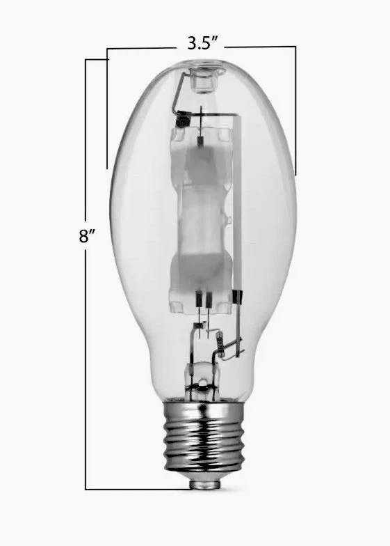 400-Watt ED28 Shape Clear Metal Halide E39 Mogul Base HID Light Bulb (1-pack) - Image 2 of 3