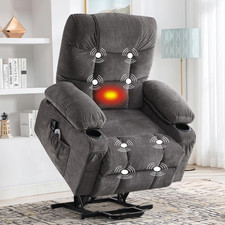 Power Lift Recliner Chair for Elderly with Vibration Massage and Lumbar Heating