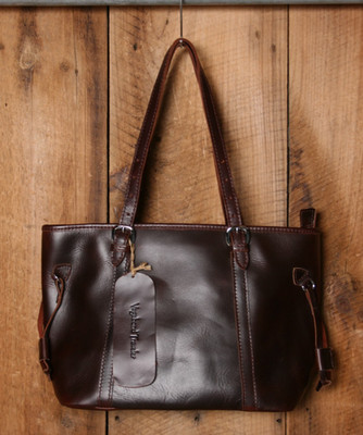 VAGABOND TRAVELER Chili Crazy Horse Leather Shoulder Tote Bag