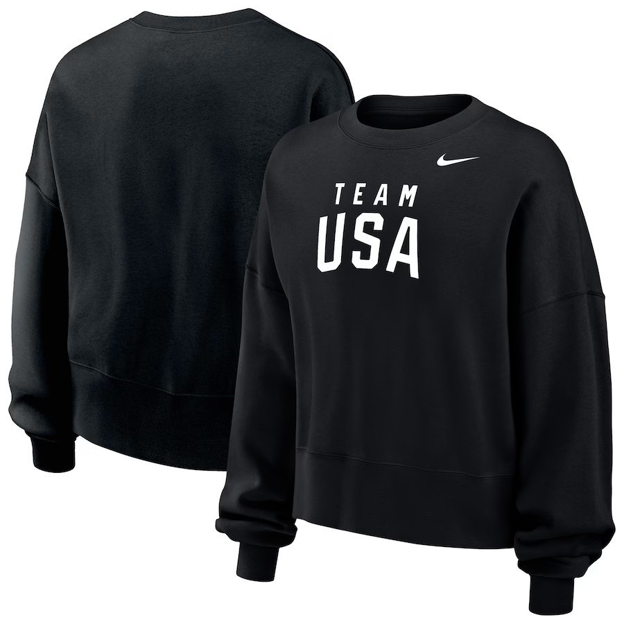 NEW with Tags Women's Nike Black Team USA Phoenix Pullover Sweatshirt Olympics