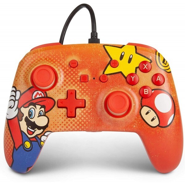 Manette Filaire SUPER MARIO VINTAGE pour Nintendo Switch 2 et OLED POWERA -NEUF