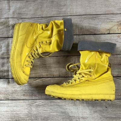 nike grey and yellow boots