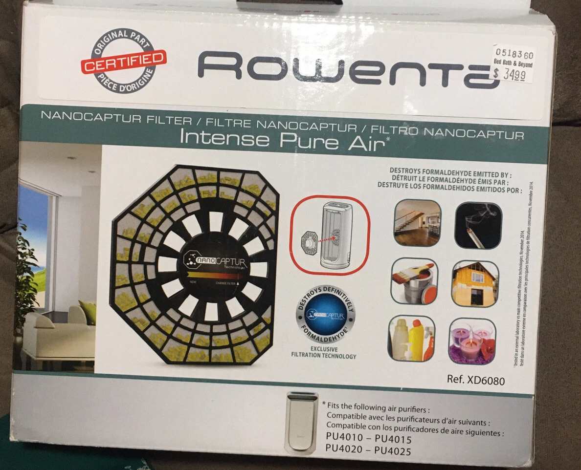 NEW Rowenta Nanocaptur Filter Intense Pure Air XD6085 Formaldehyde Remover