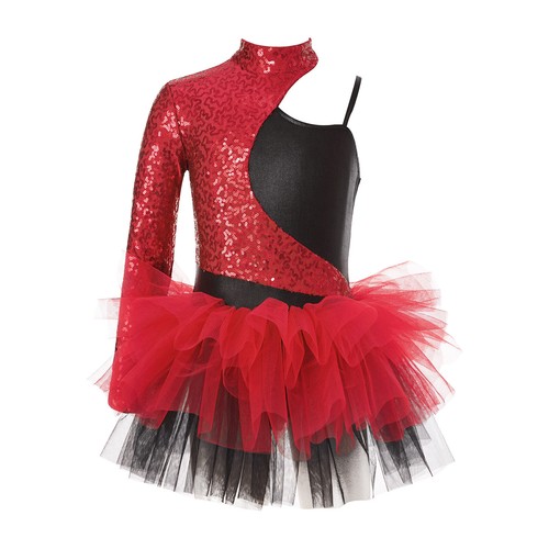 Kids Girls Dancewear Ice Skating Ballerina Stage Show Leotard Shiny Sequin - Picture 39 of 81
