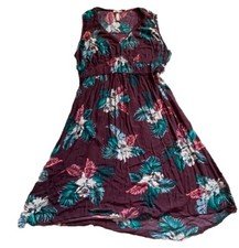 Blu Dahlia Brand, Size 2XL, Hawaiian Type Floral print Summer Dress, Purple/Plum