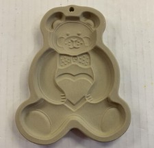 Pampered Chef Teddy Bear Mold Clay Cookie 1991 Made in USA Discontinued Vintage
