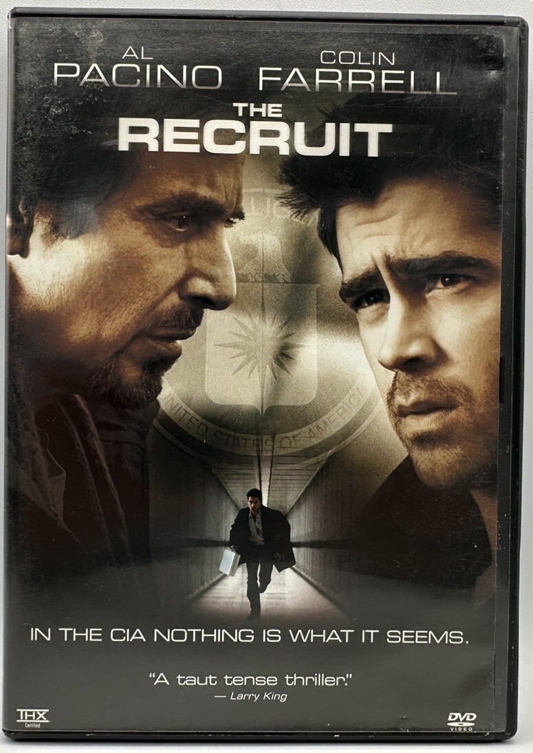 Recruit DVD Widescreen Al Pacino Colin Farrell Gabriel Macht 2003 Drama Thriller