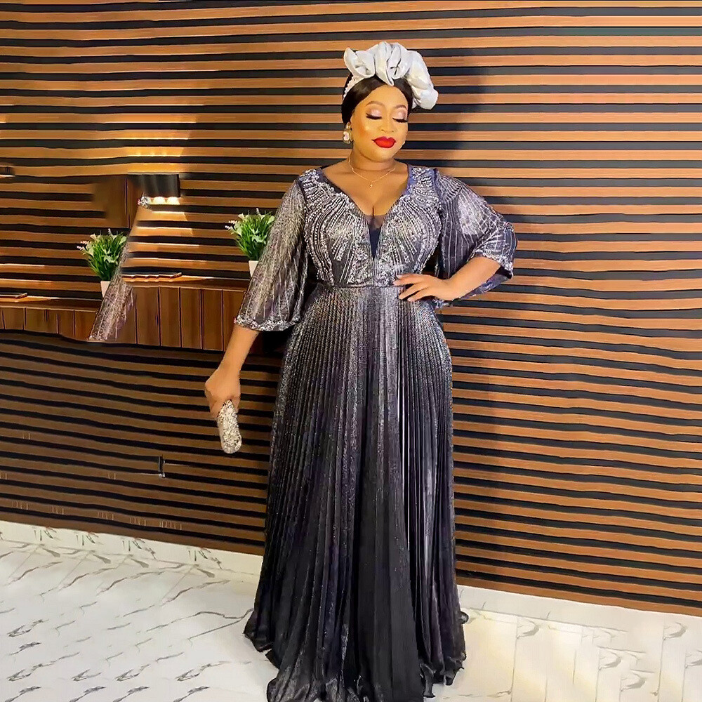 Easter Dresses Orange Hot Drill Long Prom Dress Deep V Neck 3/4 Sleeve Pleated Hem Wedding Party Plus Size Lace Maxi Evening Gown(Purple/2XL) Easter Dresses Orange Hot Drill Long Prom Dress Deep V Neck 3/4 Sleeve Pleated Hem Wedding Party Plus Size Lace Maxi Evening Gown(Purple/2XL)