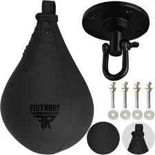 FISTRAGE Speed Ball Boxing Leather MMA Muay Thai Training Punching bag Swivel