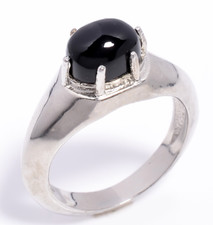 925 Sterling Silver Ring Black Onyx Ring For Women Mother Ring Anniversary Gift