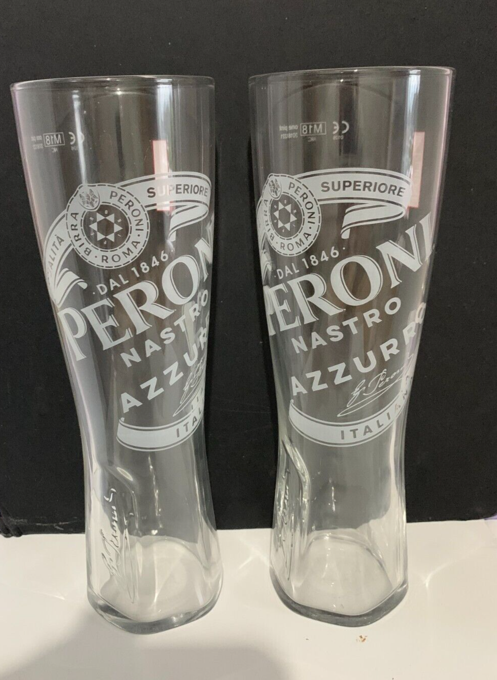 2 x Peroni Pint Glasses Brand New eBay