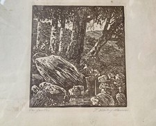 Arte Sarda 900 Incisione Felice Melis Marini FMM Xilografia Originale Sardegna