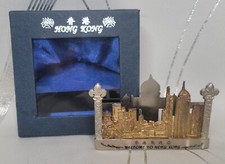 VTG Souvenir Hong Kong Letter or Business Card Holder Detailed 3 1/2" x