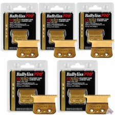 5x BaByliss PRO Replacement GoldFX Skeleton T-Blade 2.0mm Deep Tooth - FX707G2