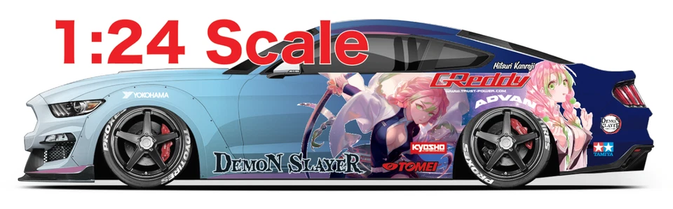 Anime JDM Water Slide Decal White Toner 1/24 - 1/28 RC Model Dicast Hot!! #369 - Image 3 of 4